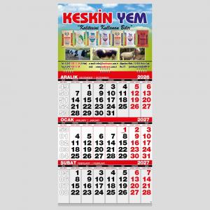 Ekonomik Küçük Boy Gemici Takvim ( 31 x 63 cm )